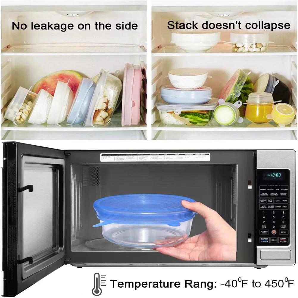 Silicone Cover Stretch Lids Reusable Airtight Food Wrap Covers Keeping Fresh Seal Bowl Stretchy Wrap Cover Kitchen Cookware - lojaesperanto