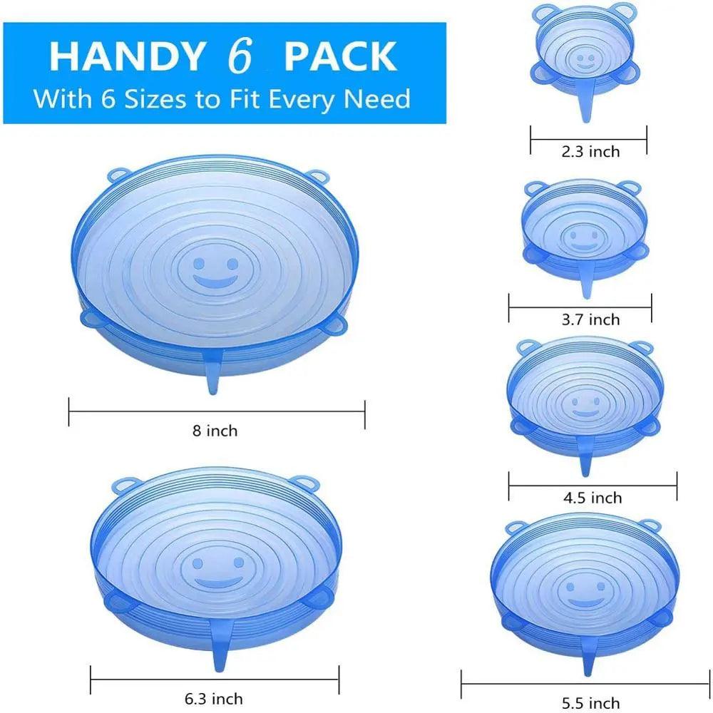 Silicone Cover Stretch Lids Reusable Airtight Food Wrap Covers Keeping Fresh Seal Bowl Stretchy Wrap Cover Kitchen Cookware - lojaesperanto