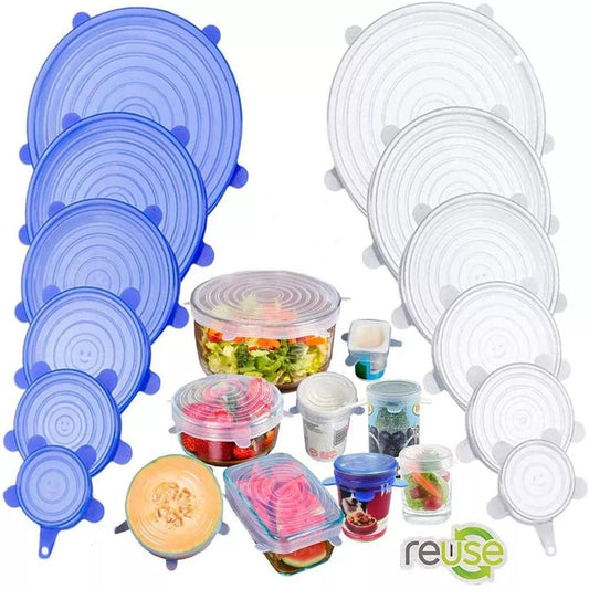 Silicone Cover Stretch Lids Reusable Airtight Food Wrap Covers Keeping Fresh Seal Bowl Stretchy Wrap Cover Kitchen Cookware - lojaesperanto