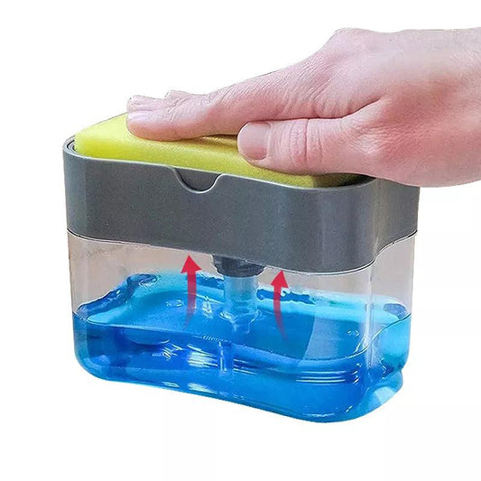 Dish Soap Dispenser For Kitchen,Liquid Soap Dispenser,Kitchen Soap Dispenser With Sponge Holder,Sponge Caddy Soap Pump Dispenser - lojaesperanto