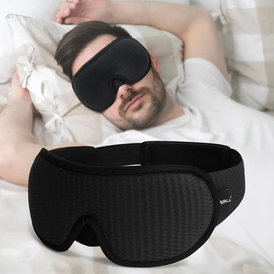 3D Sleeping Mask Block Out Light Sleep Mask For Eyes Soft Sleeping Aid Eye Mask for Travel Eyeshade Night Breathable Slaapmasker - lojaesperanto